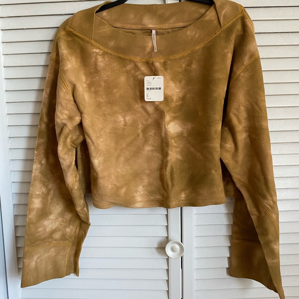 NWT Free People Cropped Sweatshirt Sz Small